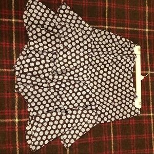 Brown skirt with blue dots